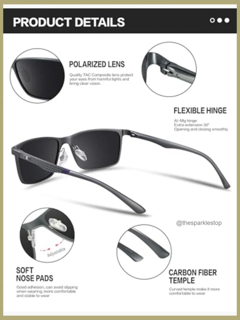 Polarized Sunglasses for Driving UV Protection Al-Mg Metal Lightweight Shades